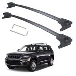 Autekcomma Heavy Duty 260lb Loading Weight Roof Rack Crossbars Compatible for Jeep Grand Cherokee L 2021-2024 and 2022 2023 2024 Grand Cherokee WL Anti-Corrosion,Full Aluminum Black Matte