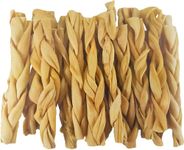 Britten and James 20 Thick Braided Lamb Skin Sticks for Dogs (400g). Natural Long-Lasting Dog Chew Treats - Hypoallergenic, Gluten and Grain Free Brown