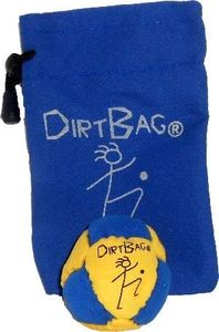 DIRTBAG Classic Footbag Hacky Sack with Pouch, Flying Clipper Original with Signature Carry Bag - Blue/Yellow.