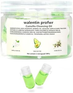 Cleansing Oil for Face, 30 Pcs Mini Moisturizing Camellia Seed Travel Size Deep Cleansing Oil, Portable Makeup Remover Oils, Gentle Cleaning Oils for All Skin Types