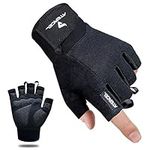 ATERCEL Weight Lifting Gloves, Gym Gloves for Crossfit, Workout, Exercise Cycling, Training, Breathable & Snug fit, for Men & Women(Black, M)