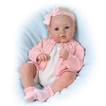 The Ashton-Drake Galleries Marissa May Poseable and Weighted Lifelike 18 Inch Reborn Baby Girl Doll, Blonde Hair, Vinyl, Collectible
