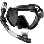 Snorkel Set Adults,Snorkel Mask Anti-Fog Panoramic View Diving Mask Dry Top Snorkel Kit Anti-Leak Snorkeling Gear for Snorkeling Scuba Diving Swimming Travel with Carry Bag