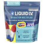 Liquid I.V. Hydration Multiplier Electrolyte Drink Mix - Enhanced Hydration Electrolyte Powder with Vitamins B3, B5, B6, B12 and C -18x On-the-go Sticks for Workout and Travel - Firecracker