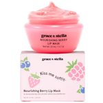 Lip Plumper Nourishing Berry Mask - Tinted Balm - Moisturizer For Very Dry Lips - Mask Overnight & Treatment & Lip Sleeping Mask - Vegan Cruelty-Free Lip Care Products by grace and stella
