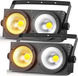 200W COB LED Stage Par Lights 2-in-1 Cool & Warm White Spotlight Stage Audience Light with DMX Control Sound Auto for DJ Theater Photostudio Party Show Wedding 2 Packs