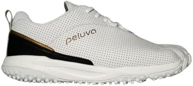 Peluva Apollo Golf | Men's 5-Toe, Zero-Drop Barefoot, Leather Shoe White/White