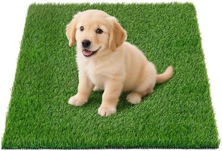 Fake Grass Pee for Dog Large Artificial Grass Rug Pad for Puppy Potty Washable Grass Mat for Pet Training with Drainage Hole and Easy to Clean (39.3X 31.5Inches)