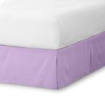 Bare Home Bed Skirt Double Brushed Premium Microfiber, 15-Inch Tailored Drop Pleated Dust Ruffle, 1800 Ultra-Soft Collection, Shrink and Fade Resistant (Queen, Lavender)