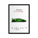 CodersParadise Wood Lamborghini Aventador Svj Wall Poster Frames | 8X12 Inch (A4 Size) | Hanging Wall Artwork Frames For Home Bedroom, Living Room And Walls Aesthetics