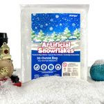 Artificial Snow 30 Ounces Christmas Tree Snow Decoration Fake Snow for Holiday Décor, Winter Displays, Christmas Village - Sparkling White Dry Snow for Flocked Christmas Trees Snowflakes, Snow Crafts