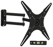 Mount-It! TV Bracket Wall Mount Full Motion | Large Wall Mount TV Stand | Tilt Wall Mount TV Bracket | Swivel TV Wall Mount | Support TV Mural, Includes 6ft HDMI Cable (MI-2065L-CBL)