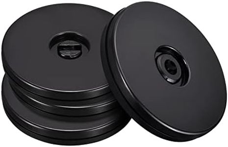 MECCANIXITY 3inch Rotating Swivel Stand with Steel Ball Bearings Lazy Susan Base Turntable for Kitchen Corner Cabinets, Black Pack of 4