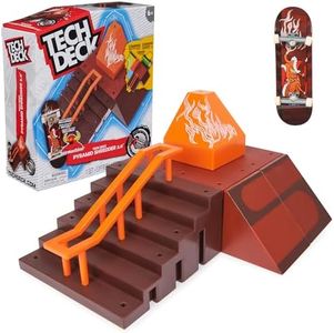 Tech Deck, Pyramid Shredder 2.0, X-Connect Park Creator, Customizable and Buildable Ramp Set with Exclusive Fingerboard, Kids Toy for Ages 6 and up