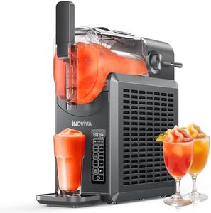 Machine à slush INOVIVA, pas besoin de glace, machine à slushy de 2L pour la maison avec autonettoyage, 5 programmes prédéfinis, margaritas glacées, frappés, milkshake et plus encore