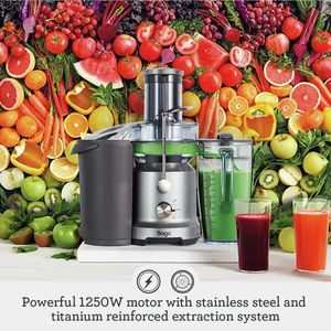 Sage Nutri Juicer Cold Press Extractor – 2L High Capacity, 1250W, Silver