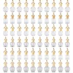 60pcs Car Hanging Diffuser Bottles, Glass Empty Perfume Bottle Pendant Air Freshener Ornament Storage Decoration for Aromatherapy Essential Oils Fragrance