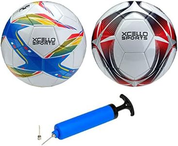Xcello Sports Soccer Ball Size 4 Assorted Graphics with Pump (Pack of 2)