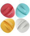 Slick- Silicone Facial Cleansing Brush, 4 Pack, Face Scrubber Exfoliator, Exfoliating Face Wash Brush (Red luewhiteyellow)