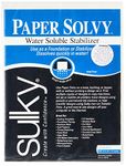 Sulky 409-02 Paper Solvy Water Soluble Fabric Stabilizer, 8-1/2 by 11-Inch, 12 Per Package