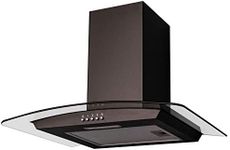 SIA CGH60BL 60cm Black Curved Glass Chimney Cooker Hood Kitchen Extractor Fan