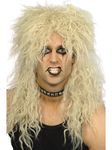 Smiffys Hard Rocker Wig, Blonde Long Tousled, 1980's Fancy Dress, 1980s Dress Up Wigs