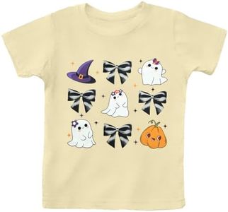 Toddler Halloween Shirt Boys Girls Pumpkin Face Ghost Shirts Jack O' Lantern Tops Kids Halloween Outfit Short Sleeve Tee