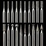 Woodriver Complete 20 Pc Carving Burr Set 3/32" Shank