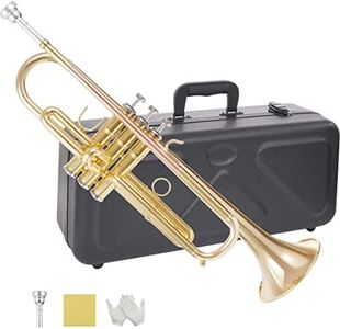 KAYATA Bb Trumpet with Phosphor Copper Leadpipe.Trumpet Set for Student Beginner with ABS Sturdy Trumpet Case, Cleaning Kit and 7C Mouthpiece, Brass Trumpet Instrument,(Golden)