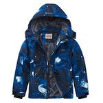 WULFUL Boy's Waterproof Ski Jacket Warm Fleece Hooded Winter Snow Coat