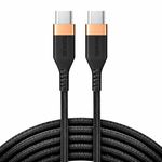 Duracell Usb Type C To Type C 5A(100W) Braided Sync& Charging Cable,Compatible With Mobile,Laptop,Tablets&Macbook,3.9 Feet(1.2M) Supports Pd&Qc 3.0 Charging,5 Gbps Data Transmission,Black