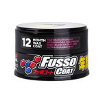 SOFT99 Fusso Coat 12 Months Wax Dark 200g - Hard Car Wax Polish – Auto Care Waterproof Hydrophobic Coating - Durable Paintwork Protection and High-Gloss Finish - Kit with an Applicator Pad