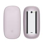 kwmobile Silicone Cover Compatible with Apple Magic Mouse 1/2 Cover - Soft Mouse Protector Grip - Lavender