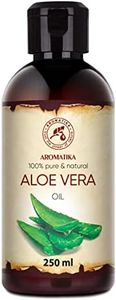 Aloe Vera Oil 250ml - 100% Puro per Corpo e Viso - Raffinato - Terapia Intensiva per Capelli - Unghie - Mani - Aloe Barbadensis - Brasile