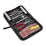 BESULEN Tire Repair Kit, 46 Pcs Heavy Duty Tire Plug Kit to Fix Punctures, Car Emergency Tool, Universal Plug Flats Patch Kit for Motorcycle, Truck, Tractor, Trailer, RV, SUV, ATV. Car Accessories