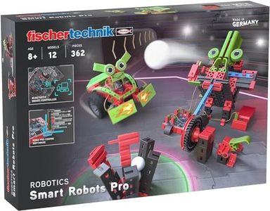 fischertechnik 569021 ROBOTICS Smart Robots Pro – kit di robotica per bambini dai 8 anni in su con 12 modelli, per costruire e programmare robot personalizzati