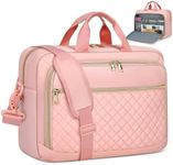 Laptop Bag 17.3 Inch Large Laptop Briefcase for Women Men Waterproof Shoulder Messenger Bag Padded Carry On Laptop Case Professional Computer Bag for Business Office Work College, Pink