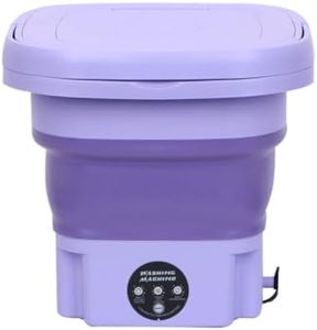 Portable Washing Machine,8L Mini Folding Washing Machine,Small Washer for Baby Clothes, Underwear or Small Items,Camping&Travel Laundry for Apartments, Dorm, Camping, RV, Travel Laundry (Purple)