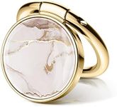 GVIEWIN Marble Cell Phone Ring Holder, Metal Kickstand Grip 360° Rotation Compatible with iPhone 16 Pro Max/15 Plus/14/13/12 Series & Galaxy S25/S24 Ultra and Other Phones (Shweta/Beige)