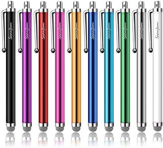 10 Pack Stylus Pens for Touch Screens, Mesh Fiber Tip Stylus Pens for ipad iPhone Tablets Samsung All Precision Capacitive Universal Touch Screen Devices