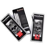 ImpactSketch 11 Pcs Charcoal Pencil Set for Drawing, Sketching, Art Supplies | 4 Shades of Pencils with Sharpener, Eraser, Tortillons | Quality Set for Professional Artist, Students,