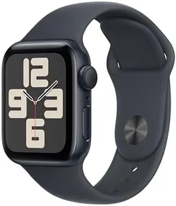 Apple Watch SE (2nd Gen) [GPS 40mm] Smartwatch with Midnight Aluminum Case with Midnight Sport Band S/M. Fitness and Sleep Trackers, Crash Detection, Heart Rate Monitor, Retina Display