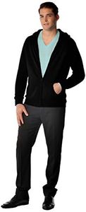 Cashmere Boutique 100% Pure Cashmere Hoodie Sweaters for Men – Full Zip, Long Sleeve, and Both Side Front Pockets