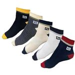 FERRY CHERRY 5 Pairs Cotton Ankle Length Socks for Men & Women