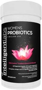 Intelligent Labs Women's 6 Billion CFU Probiotics With Crantiva Cranberry Extract and D-Mannose Powder, 60 Veg Capsules, Take 2 a Day For Urinary Tract Infections