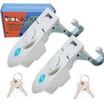 2Pcs Compression Sealed Lever Latch Zinc Alloy Adjustable Compression Latch Lock Large Lever Hand Operated Silver