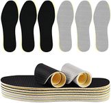 6 Pairs Thin Shoe Inserts, Barefoot Shoe Insoles Three-Layer Latex Foam Memory Foam Insoles,Cuttable and Washable,Replacement Inserts for Men 4-10 Women 5-12 (3Black+3Gray), Gray/Black