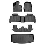 SMARTLINER SA0423B0423C0502E0423 Black Car Mats Floor Mats 3 Cargo Liner Behind 3rd Set 2020 Explorer 6 Passenger Models w 2nd Row Bench Seat