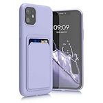 kwmobile Case Compatible with Apple iPhone 11 Case - TPU Phone Cover with Credit Card Holder - Lavender