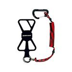 Robohawk Talon Universal Phone Harness and Tether System | Smartphone Lanyard for Fishing, Hiking, Skiing, Kayaking, and Outdoors - 4ft Stretch - Case Fits Cellphones Up To 7" (BLACK WIDOW)